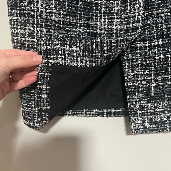 NWT Ann Taylor Factory Black/Gray Tweed Suit Jacket Skirt 8 Petite Old Money - Picture 11 of 13